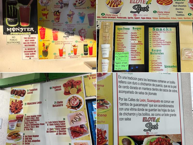 Elote Spot Menu