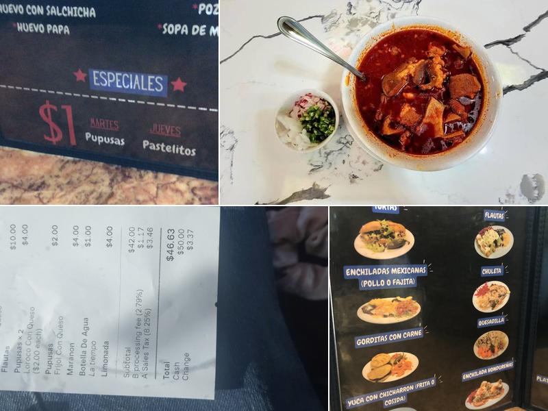 El Rinconcito Catracho Menu