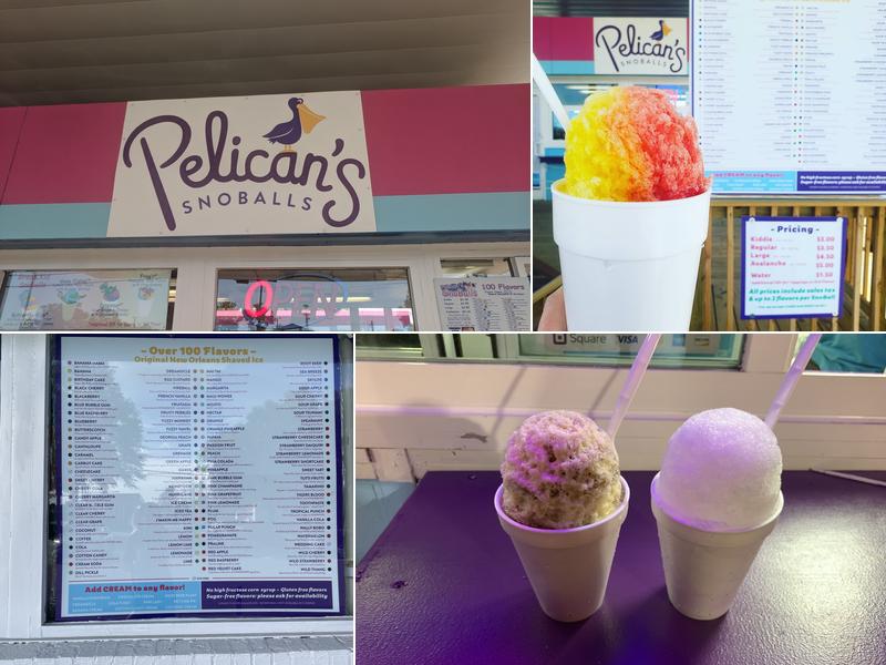 Pelican's SnoBalls of South Charlotte Menu
