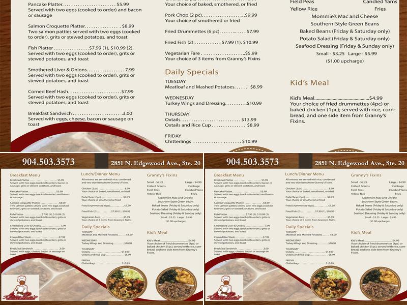 Annie Ru's Carryout and Catering Menu