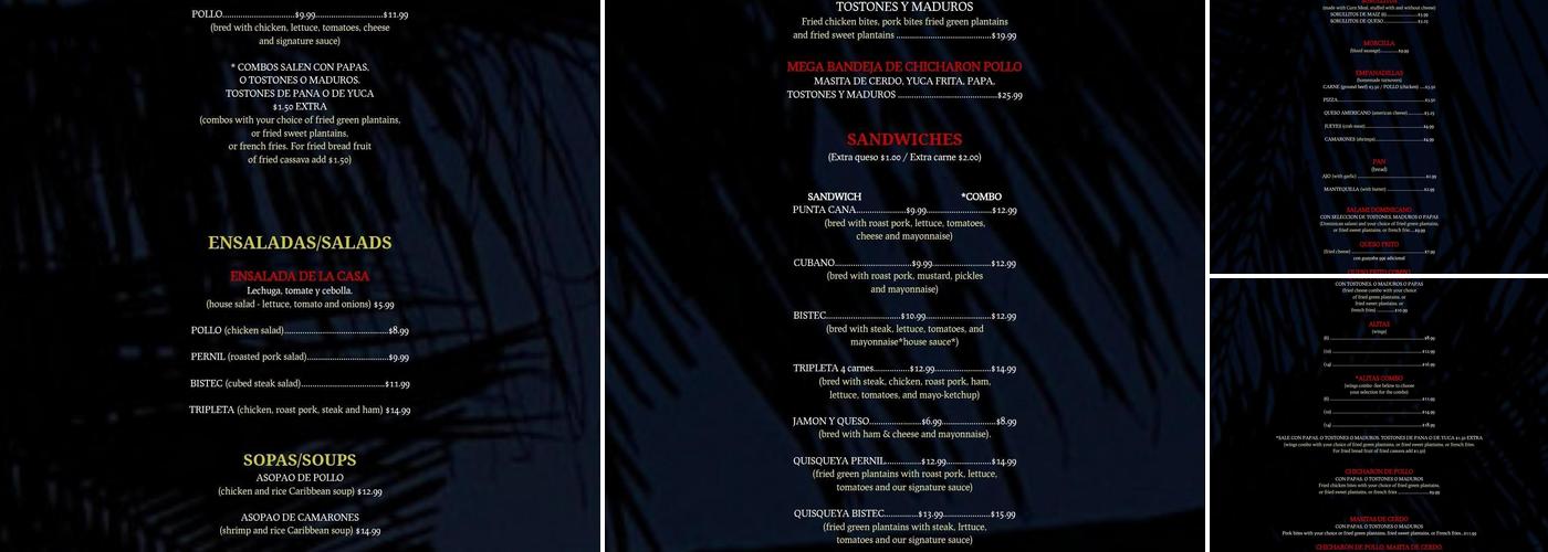 Latin House Grill Jax Menu