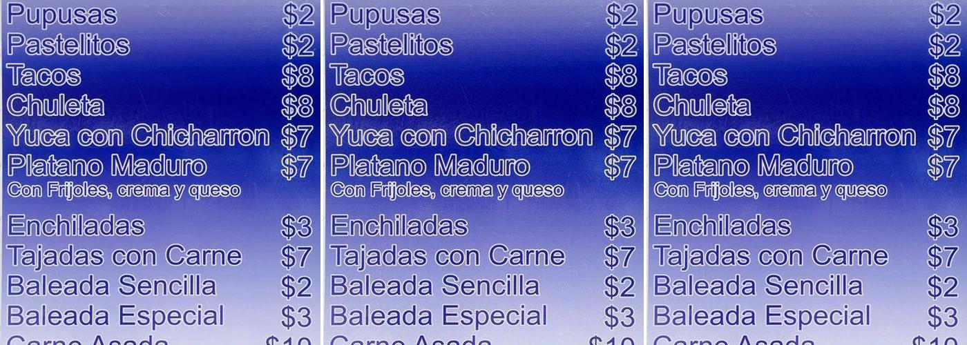 Antojitos Gladis Menu