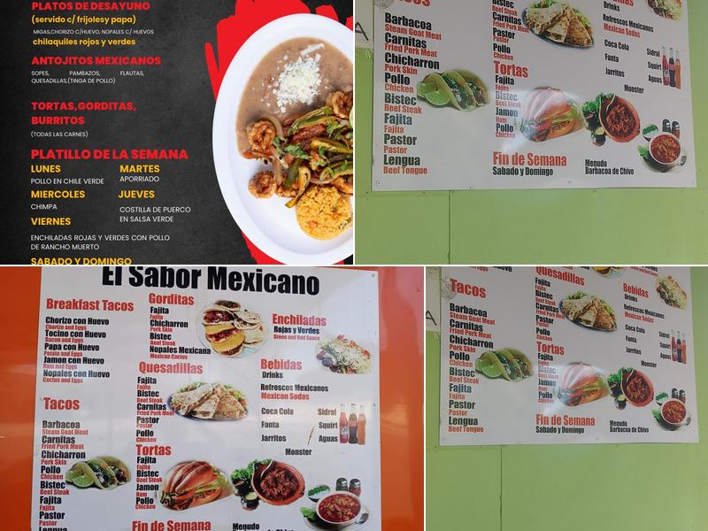 El Sabor Mexicano Menu