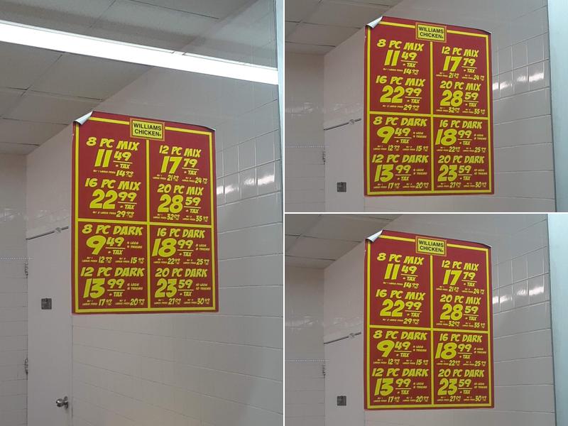 Williams Fried Chicken Menu