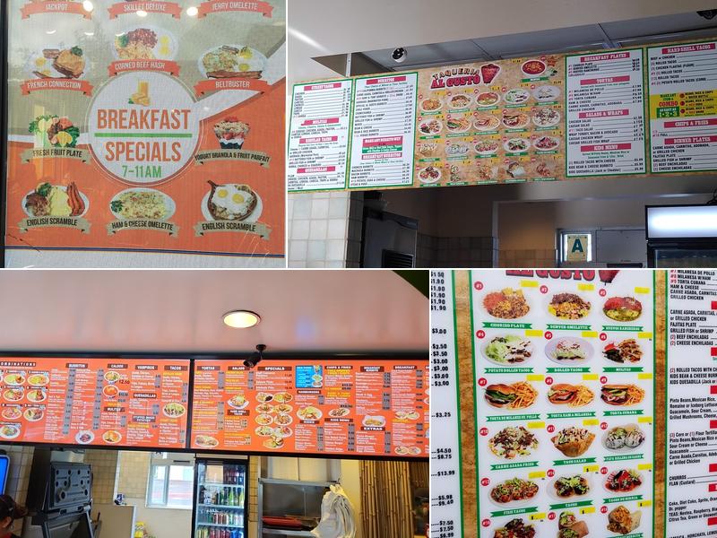 Taqueria al Gusto Menu