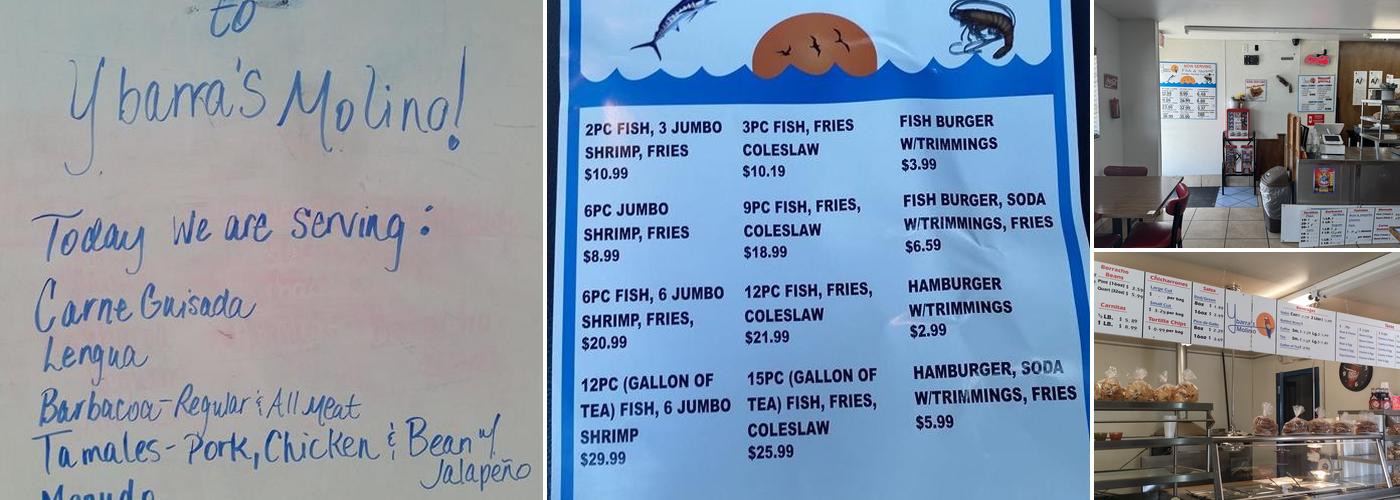 Ybarras cafe Menu