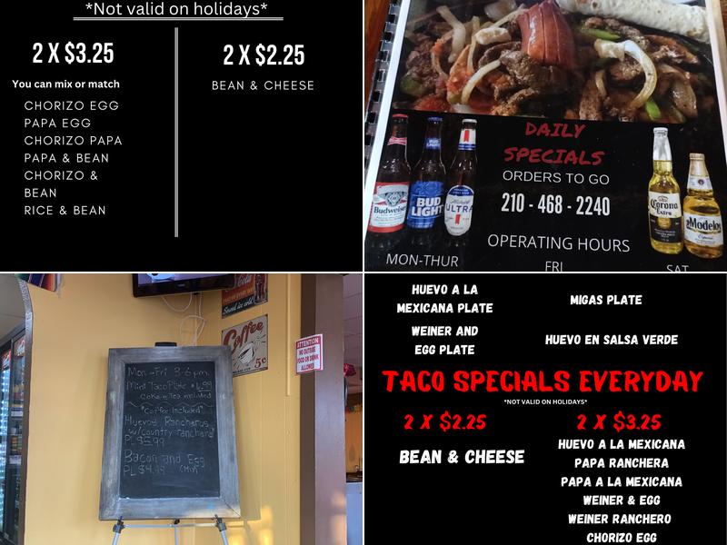 Isela's Tacos Menu