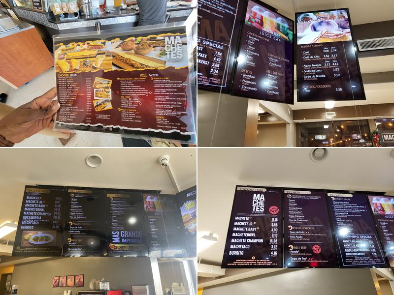 Machetes Menu