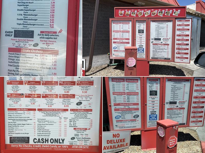 Pete's Fish & Chips Menu