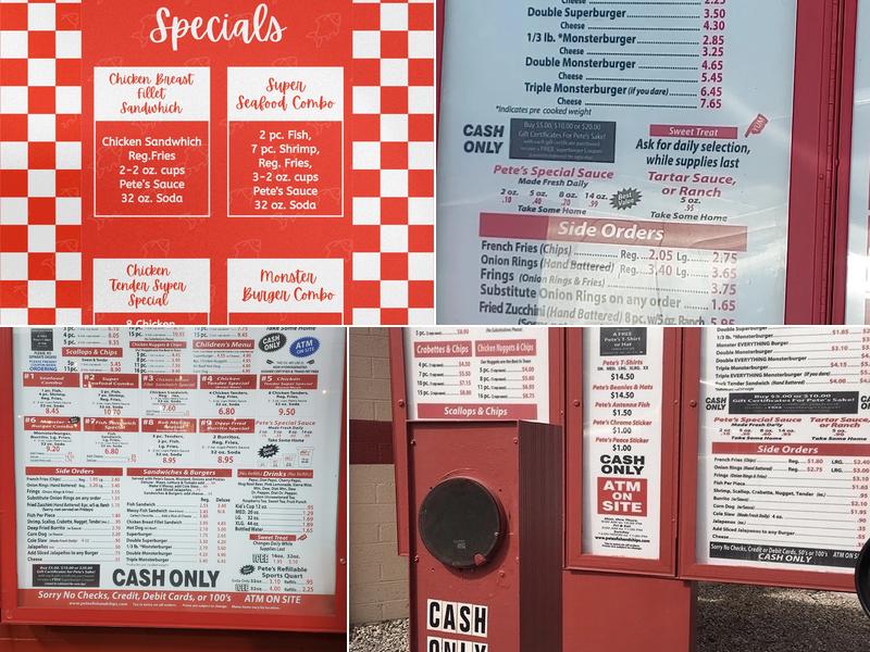 Pete's Fish & Chips Menu