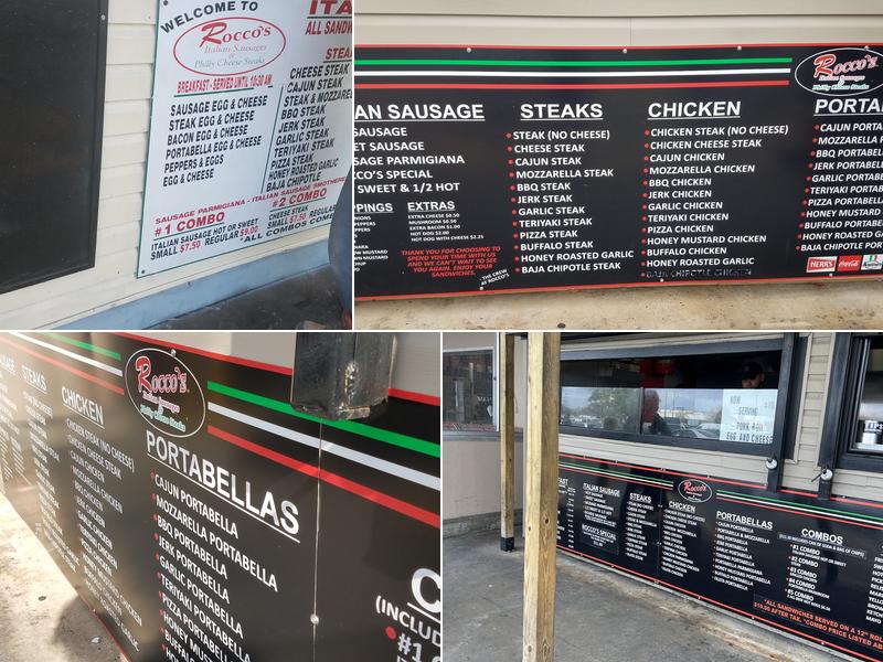 Rocco's Italian Sausage Menu