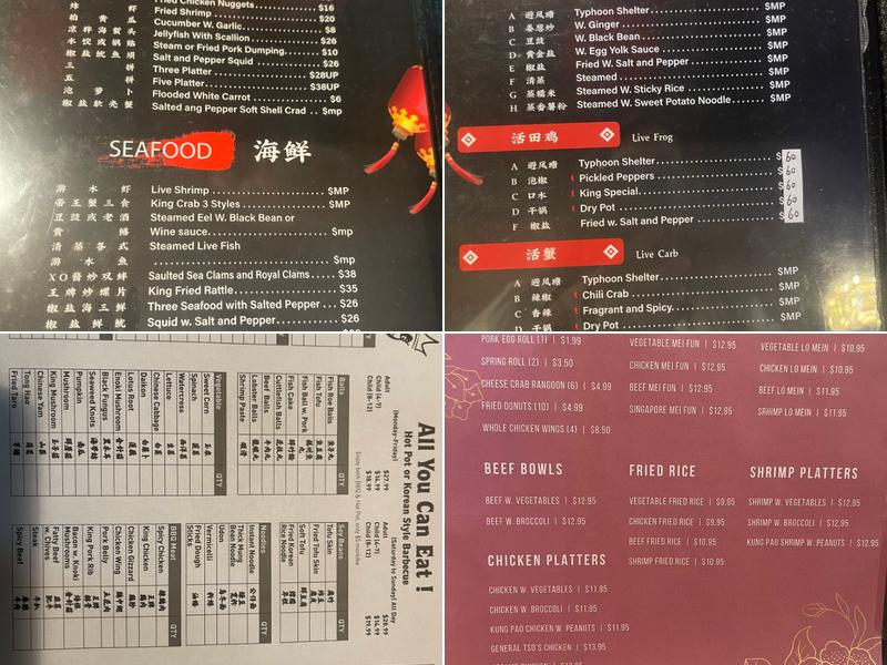 King Ting Hot Pot Menu