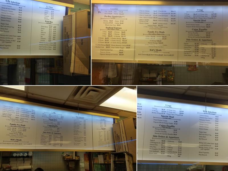 Thang's Fish & Chicken Menu