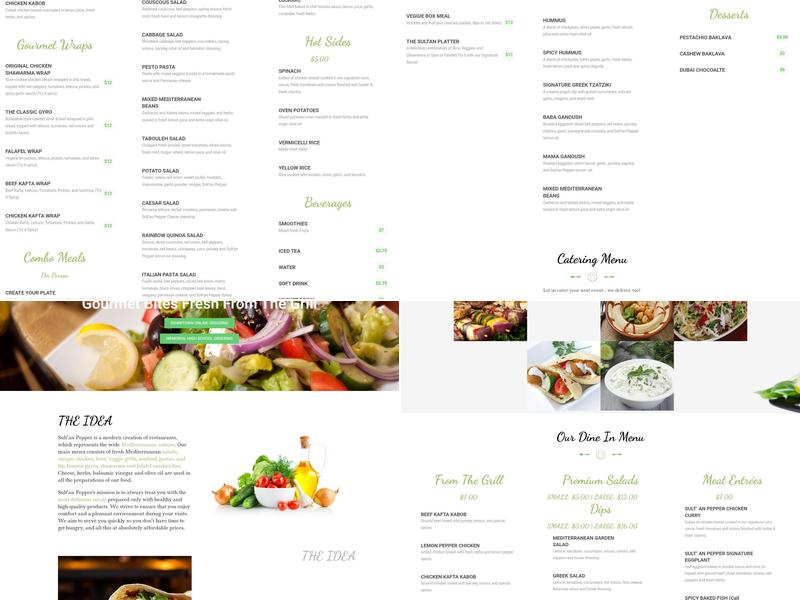 Sultan Pepper ( HALAL ) Menu