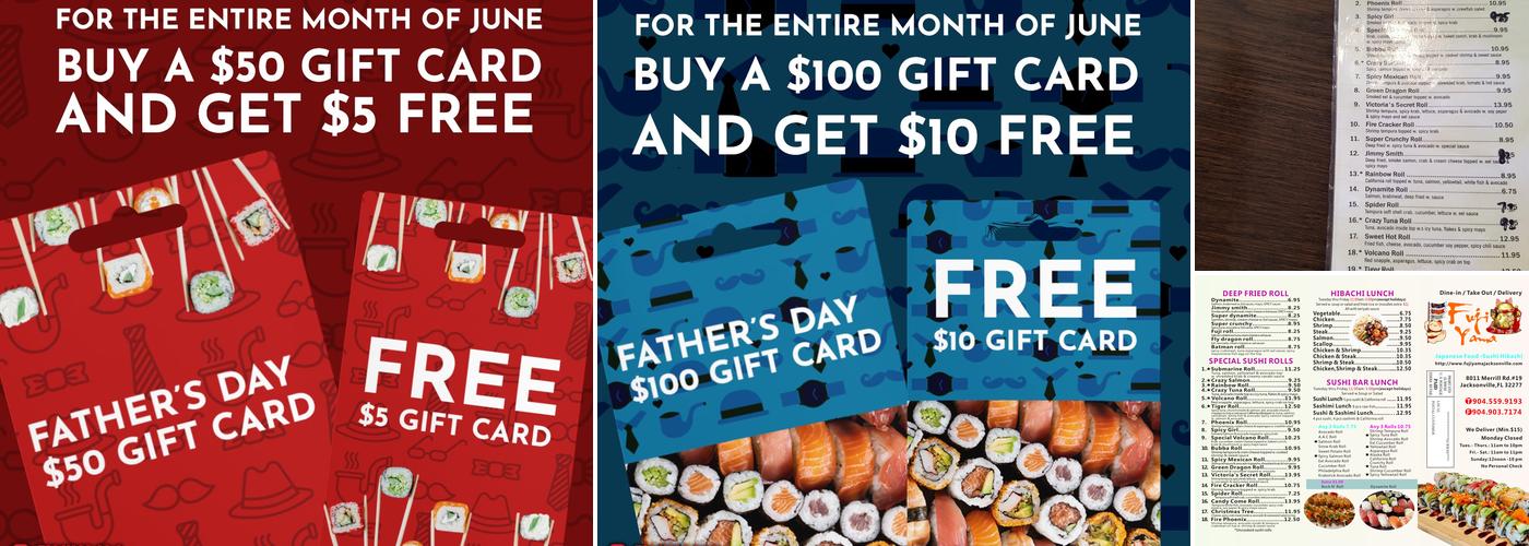 Fujiyama japanese sushi &hibachi Menu