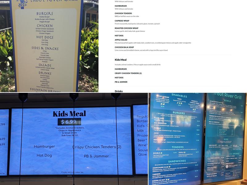 Trout River Grille Menu