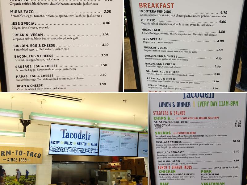 Tacodeli Menu