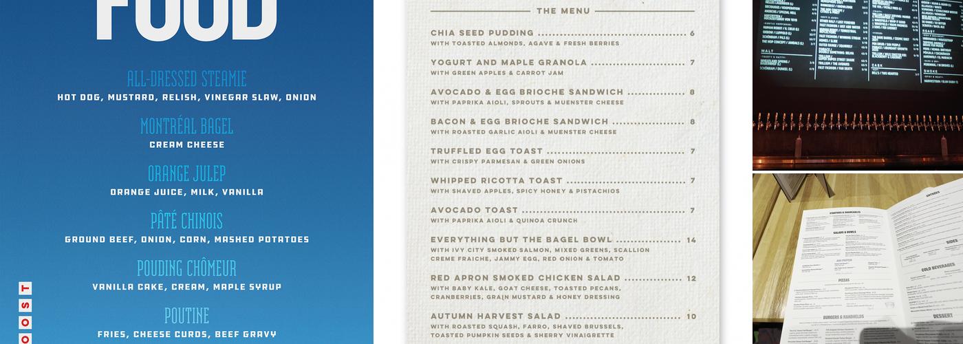 The Roost Menu