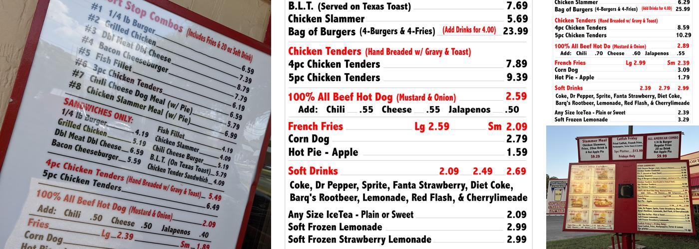 Short Stop Menu