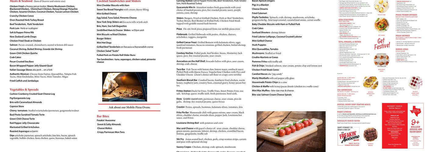 The Festive Kitchen Menu
