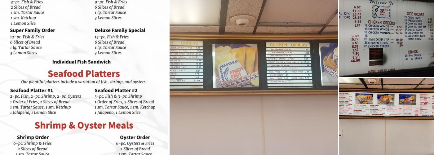 Fred's Fish Fry Menu