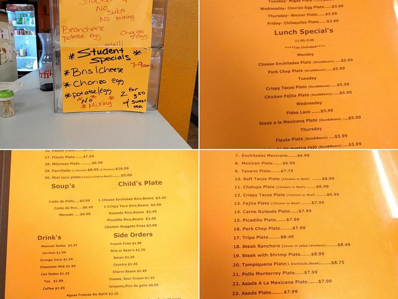 Antojitos El Alamo Restaurant Menu