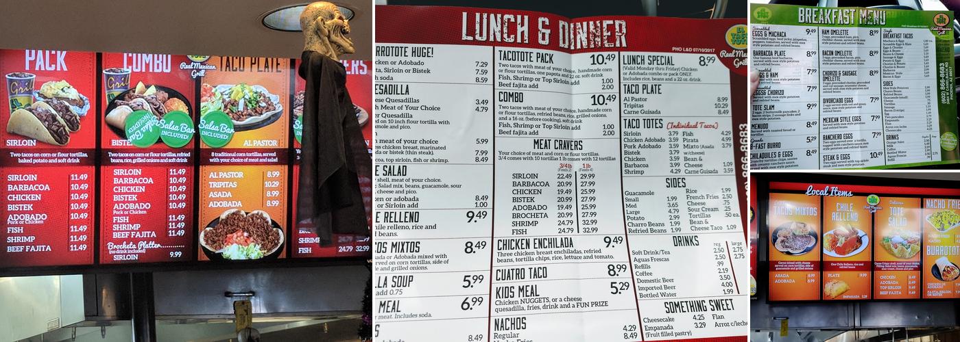 El Taco Tote Phoenix Menu