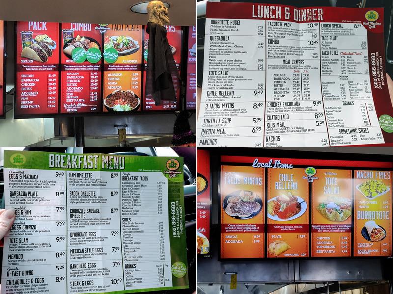 El Taco Tote Phoenix Menu