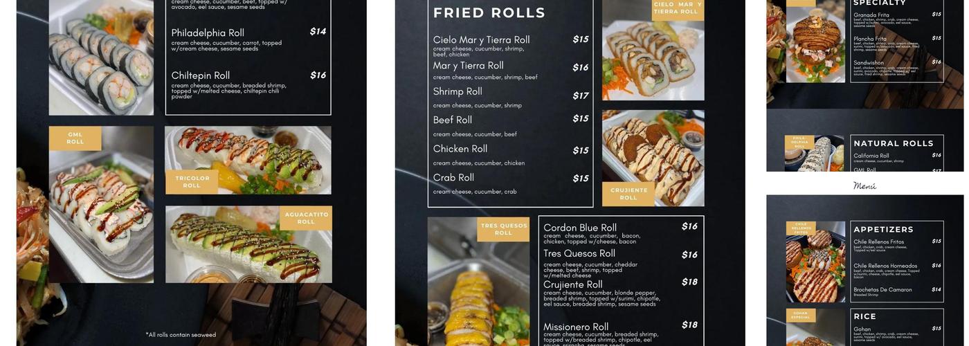 Sushi Mocorito Lonchera Menu