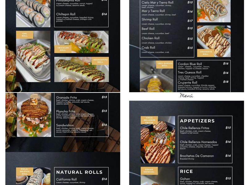 Sushi Mocorito Lonchera Menu