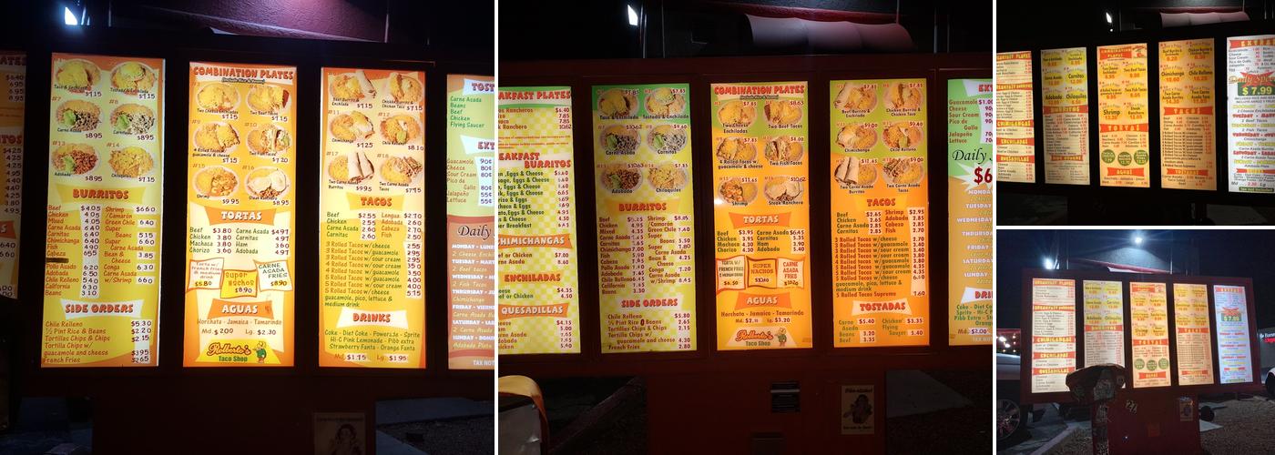 Rolbertos Menu