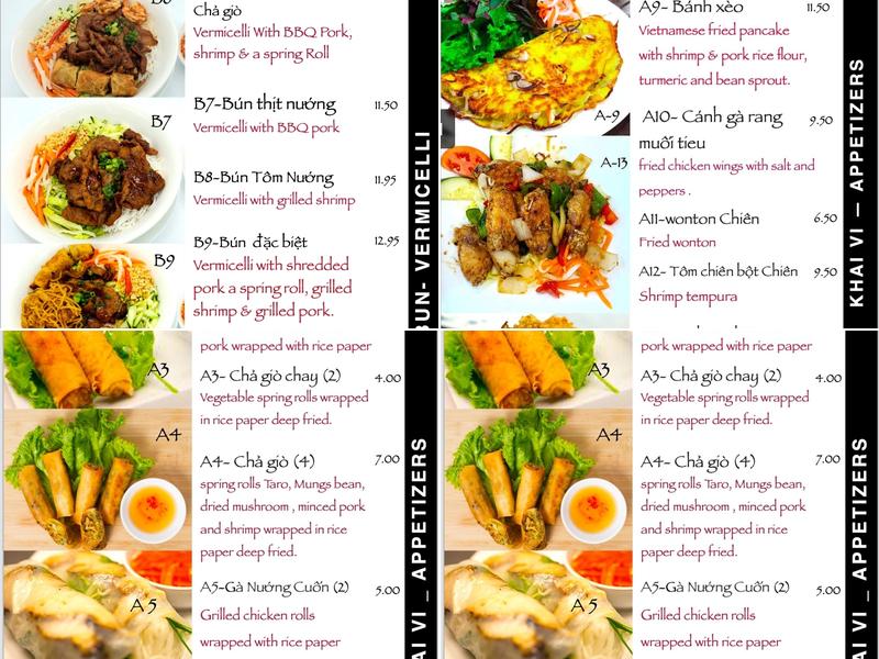 Pho Asia Menu