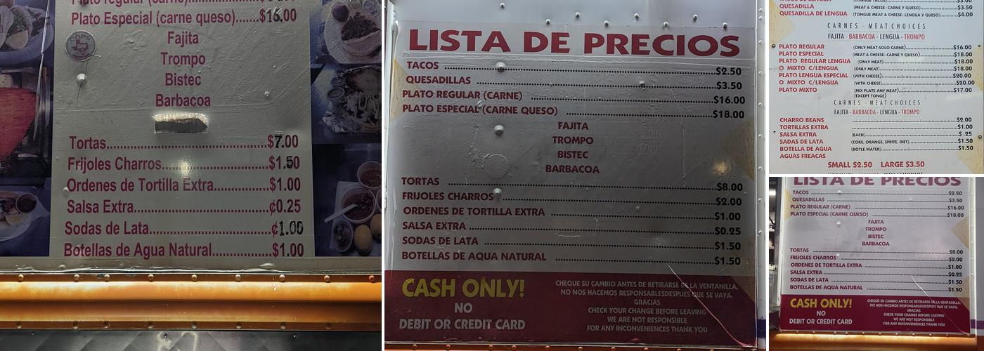 TacoNazo Menu