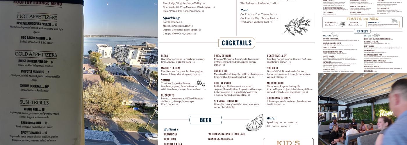 River & Post Menu