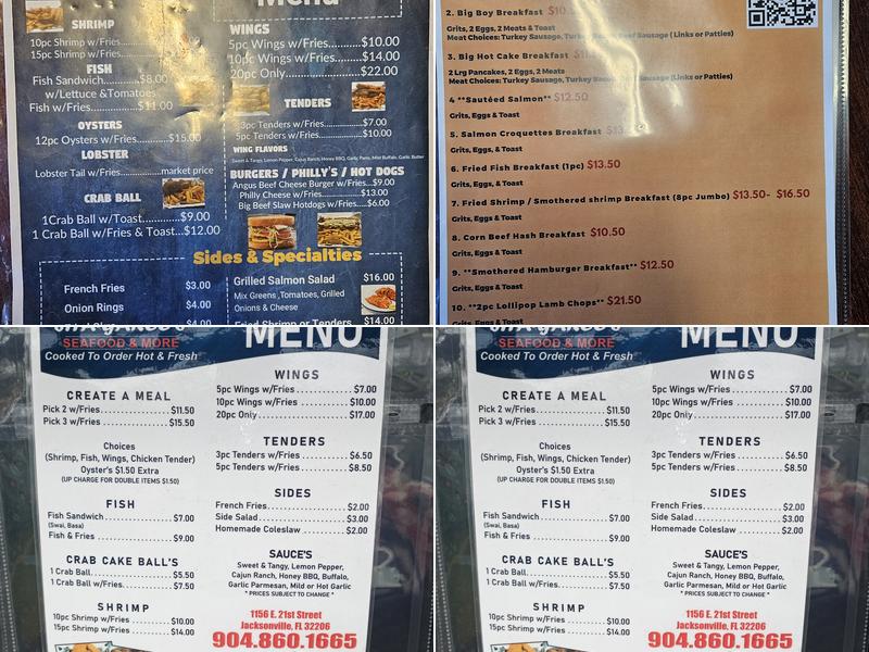 Sha Garee's Menu
