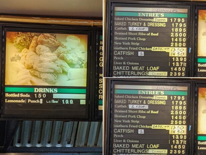 Marble's Southern Cookery Menu