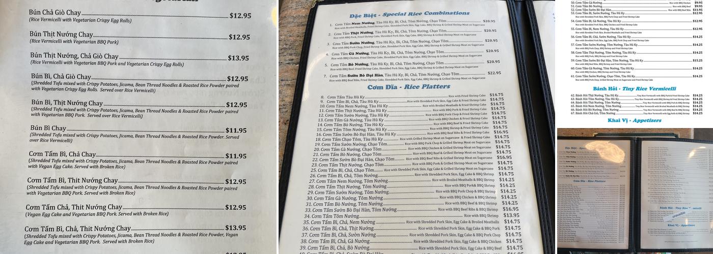 Com Tam Dat Thanh Menu