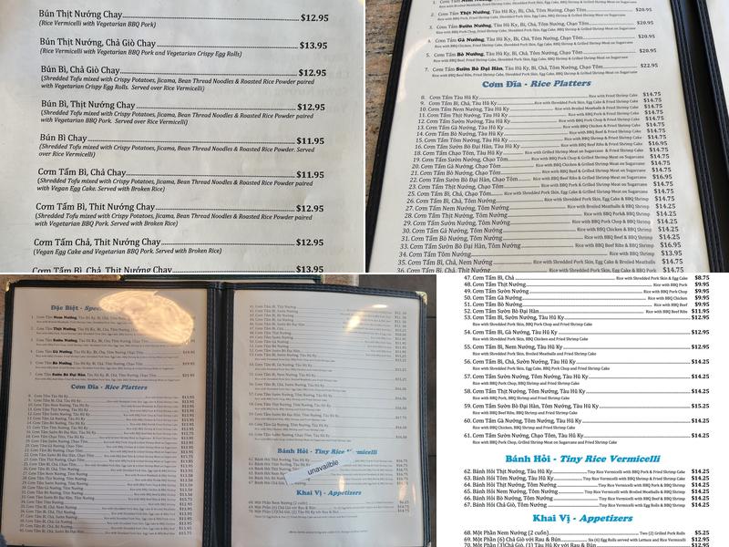 Com Tam Dat Thanh Menu
