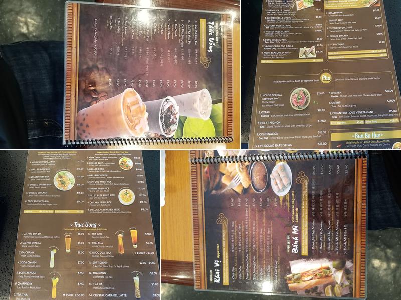 KTown Pho Menu