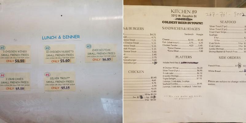 Kitchen 89 Deli Menu