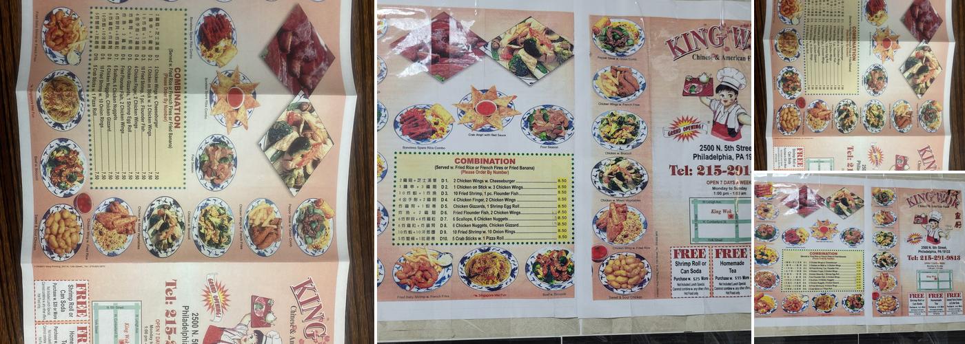 Number One Kitchen Menu