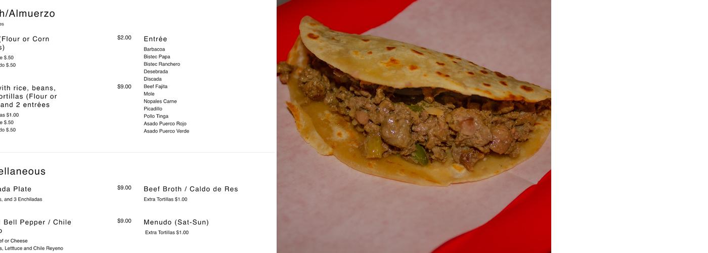 Monchy's Menu