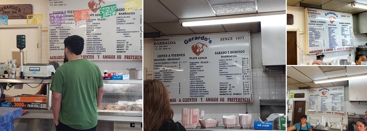 Gerardo's Menu