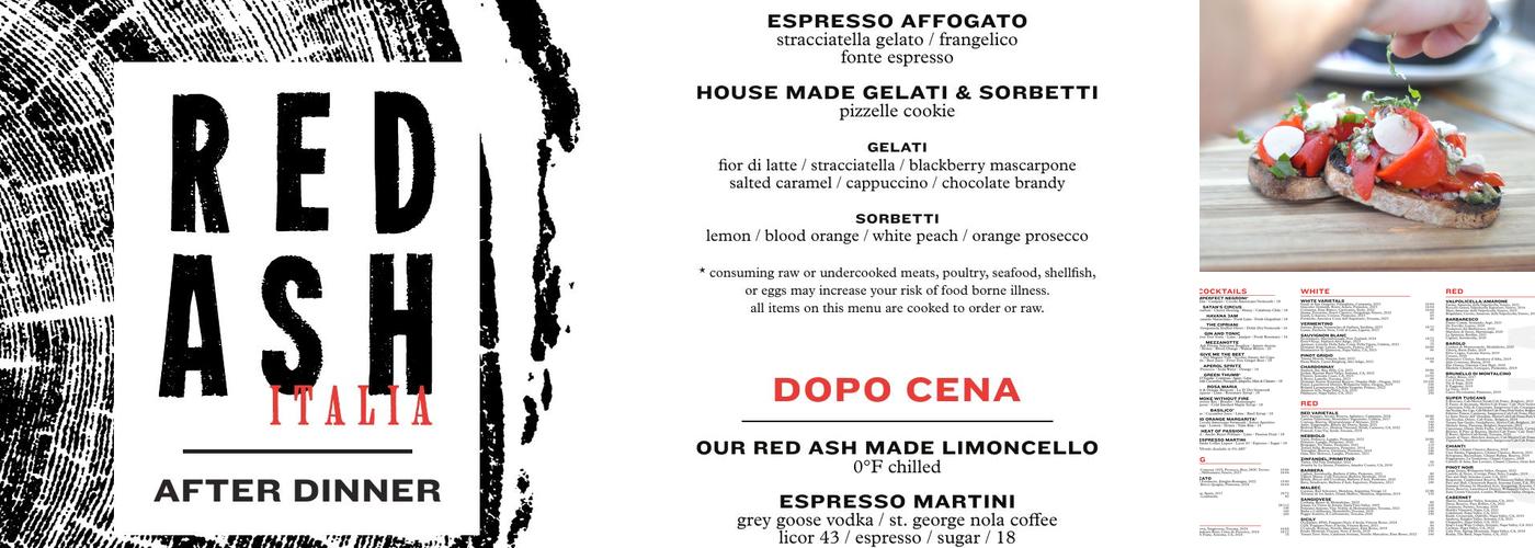 Red Ash Menu