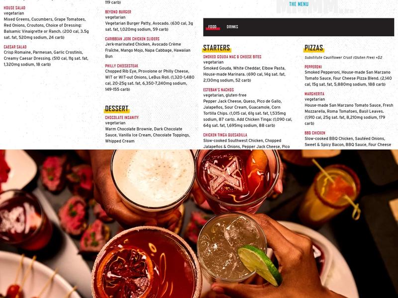 Lucky Strike Philadelphia Menu