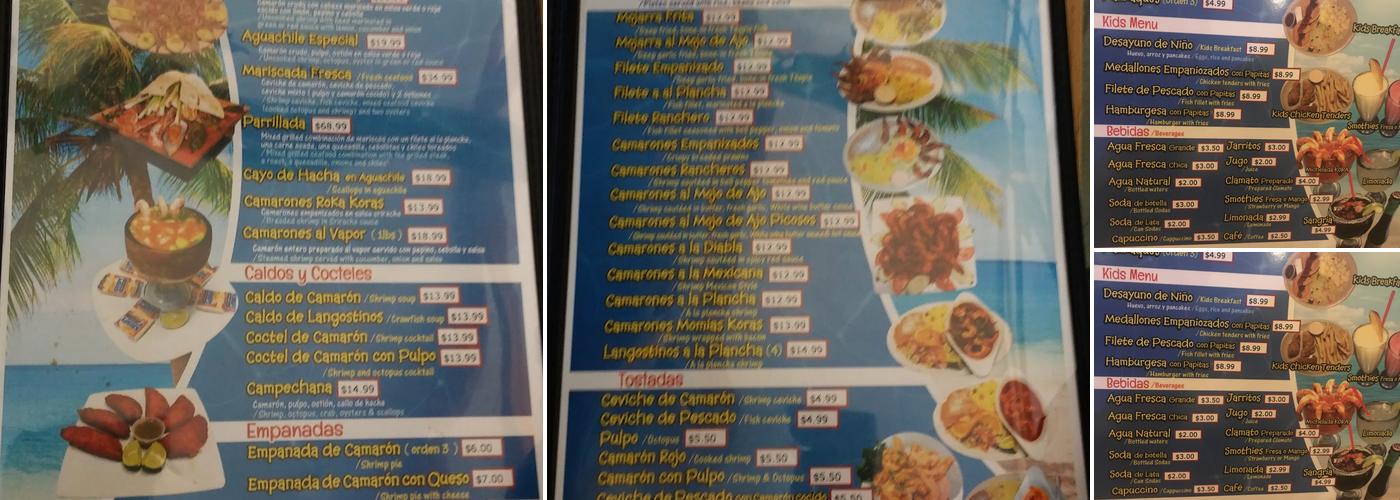 Checo's Restaurant Menu