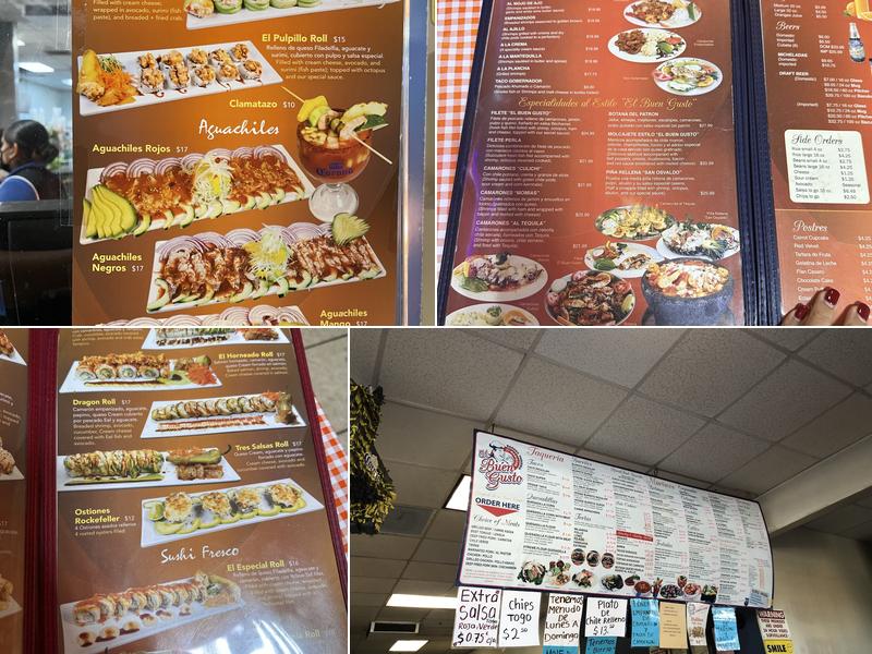 El Buen Gusto Taqueria Menu