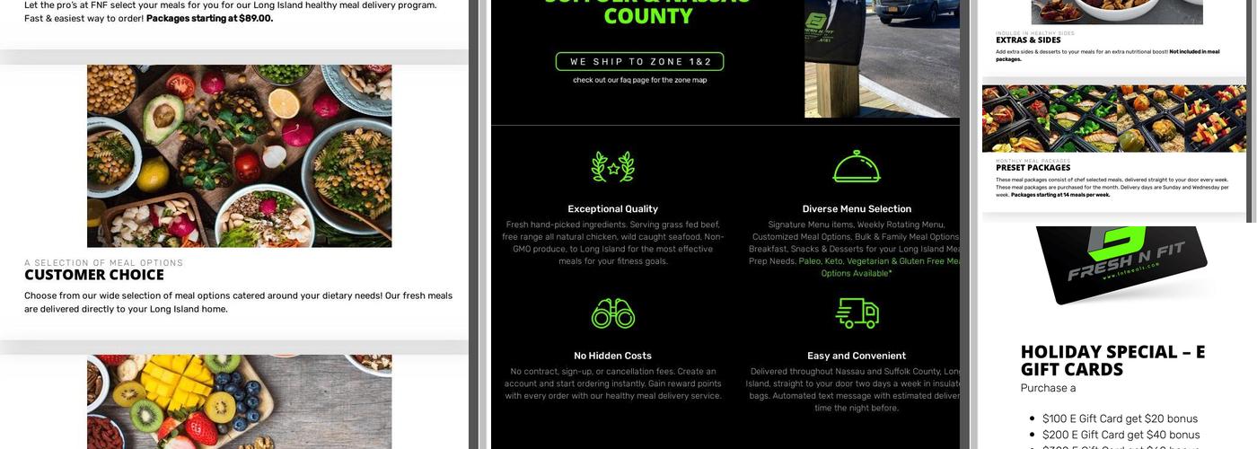 Fresh N Fit Meals Menu