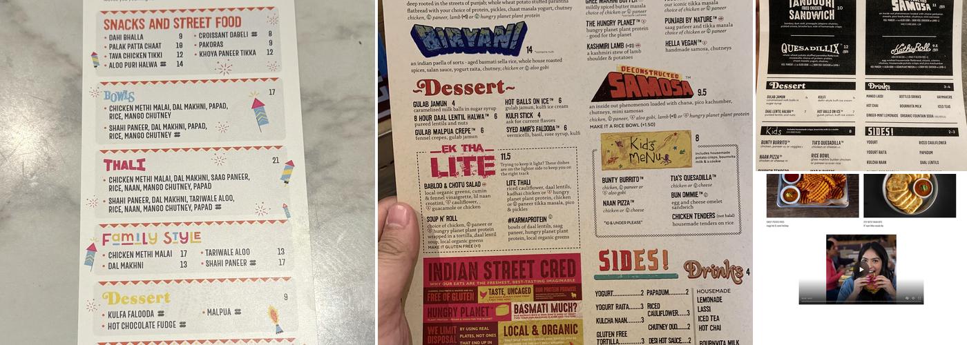 Curry Up Now Menu