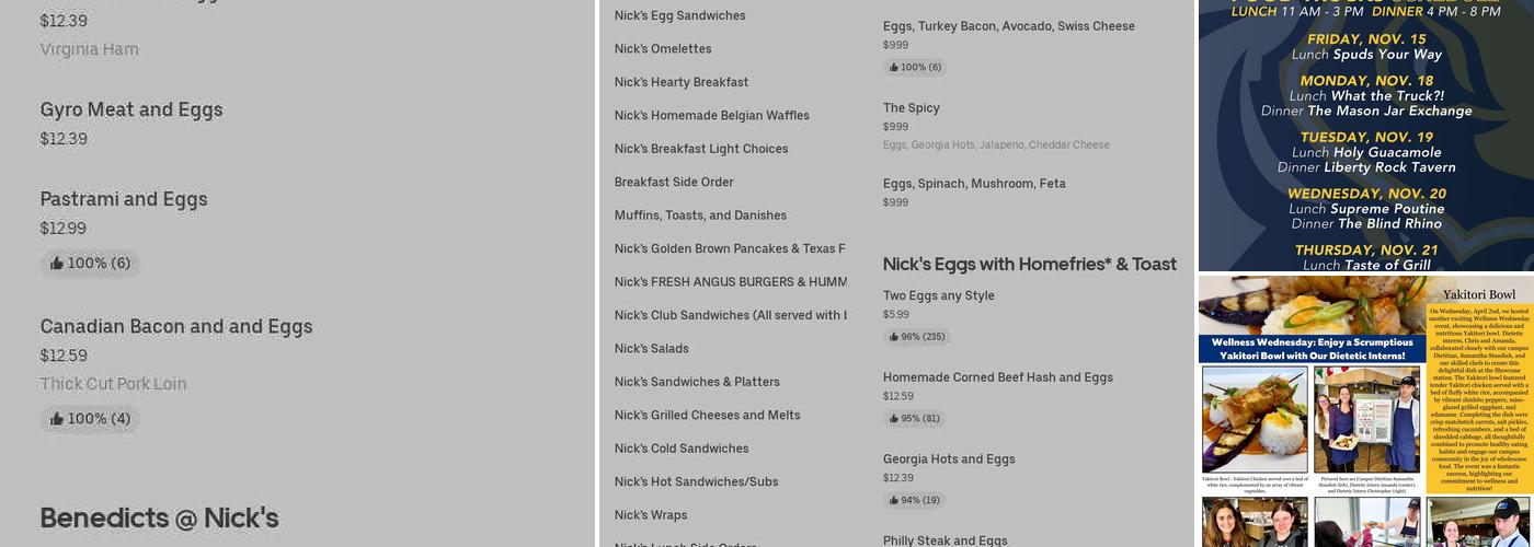 FoD (Food on Demand) Menu